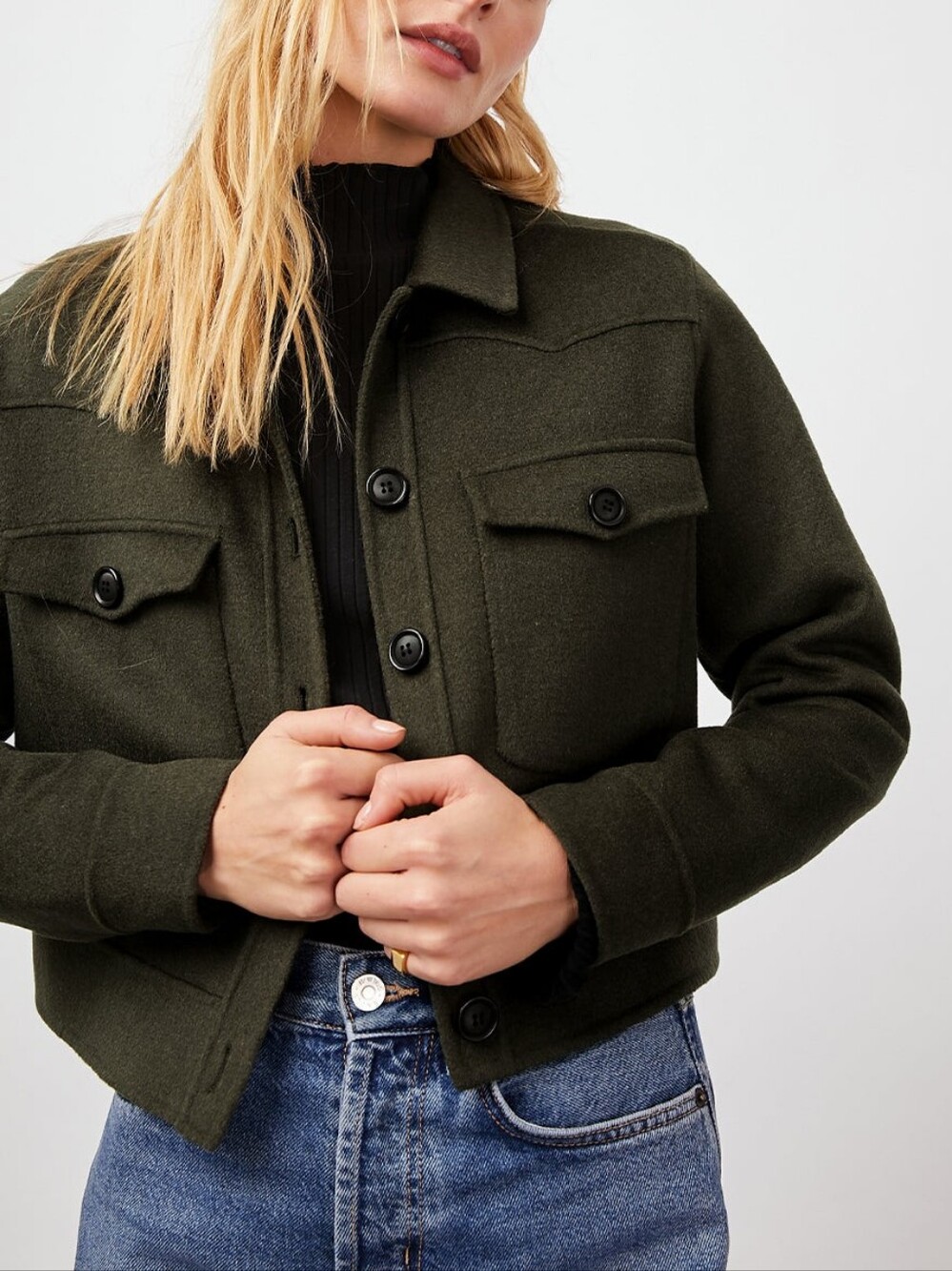 Rails Easton Wool Blend Cropped Jacket XS